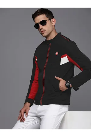 DUCATI Brand Logo Printed Padded Jacket