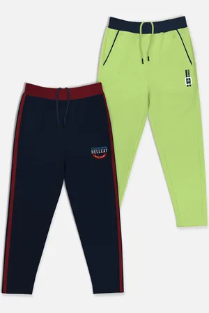 HELLCAT Boys Pack Of 2 Solid Cotton Track Pants