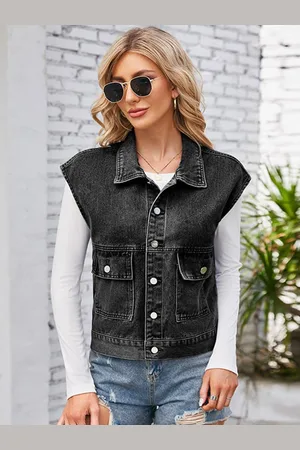 Stylecast Black Sleeveless Denim Jacket