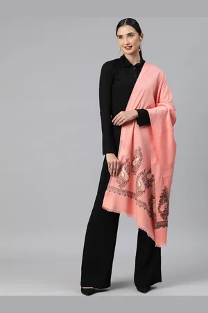 Sangria Ethnic Motifs Woven Design Winter Pashmina Woollen Stole