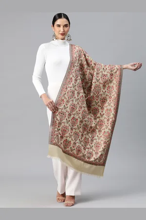 Sangria Ethnic Motifs Woven Design Winter Pashmina Shawl