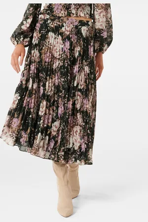 Forever New Floral Printed Flared Midi Skirt