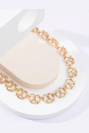 Priyaasi Gold-Plated Twisted Linked Necklace