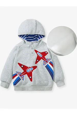 Stylecast Girls Grey Graphic Printed Hooded Cotton Pullover Sweatshirt