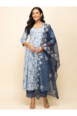 FIORRA Printed Pure Cotton Kurta & Trousers With Dupatta