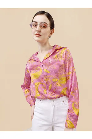 Mirchi Fashion Relaxed Floral Printed Satin Casual Shirt