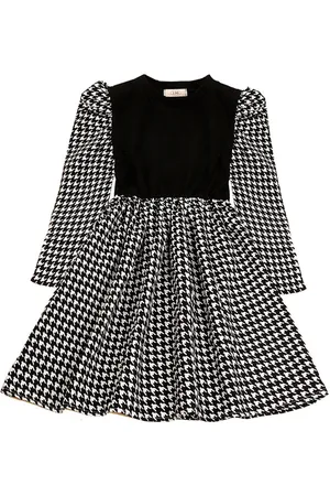 Stylecast Girls Black Geometric Printed A-Line Dress
