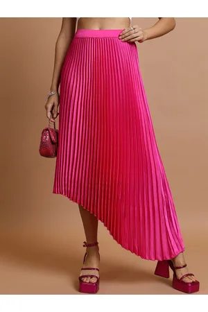 Ketch Accordion Pleated Flared Maxi Skirt