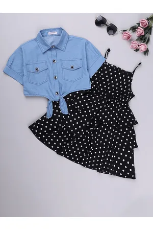 Stylecast Girls Black & Blue Shirt With Dress