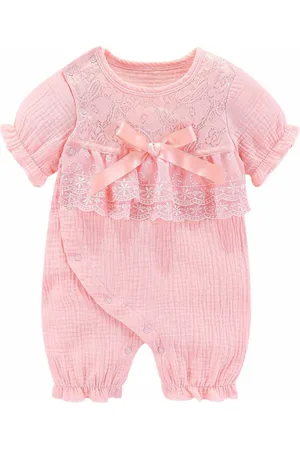 Stylecast Pink Girls Cotton Rompers