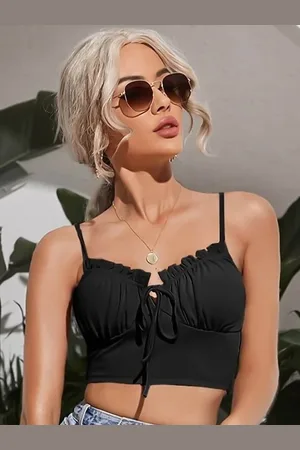 Rare Fashion Shoulder Straps Bralette Crop Top