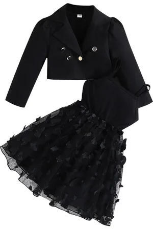 Stylecast Girls Black Top with Skirt