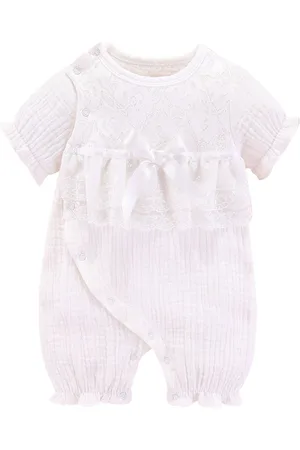 Stylecast White Infants Pure Cotton Rompers