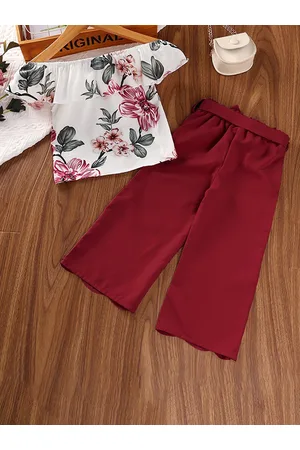 Stylecast Girls Printed Off-Shoulder Clothing Set