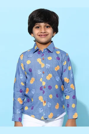 TALES & STORIES Boys Geometric Printed Casual Shirt