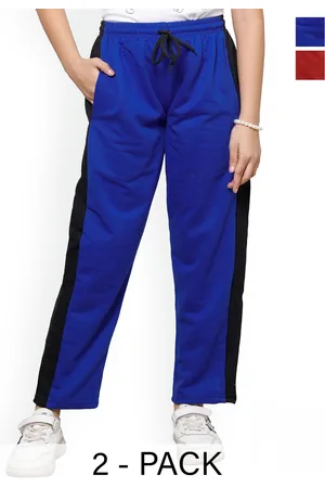 IndiWeaves Girls Pack Of 2 Mid Rise Track Pants