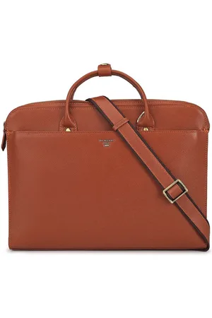 Da Milano Textured Leather Laptop Bag