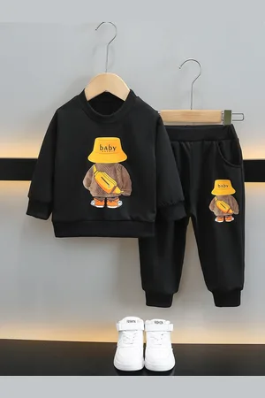 Stylecast Boys Black & Mustard Graphic Printed T-shirt with Joggers