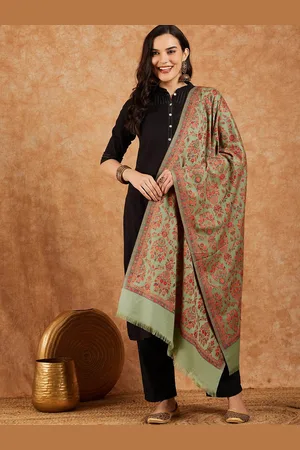 Sangria Ethnic Motifs Woven Design Winter Pashmina Shawl