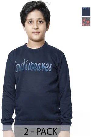 IndiWeaves Boys Pack of 2 Printed Pullover Sweatshirts