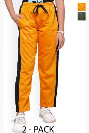 IndiWeaves Girls Pack Of 2 Fleece Track Pants