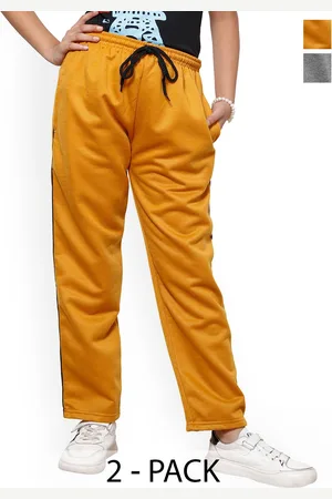 IndiWeaves Girls Pack of 2 Fleece Track Pants