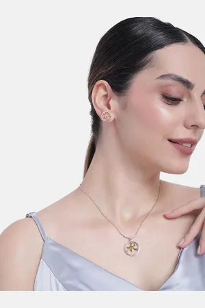 ESTELE Gold & Rhodium Plated Chinese Astrological "Water" Symbol Necklace Set