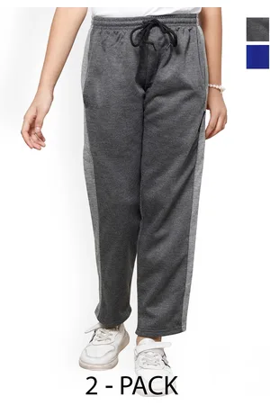 IndiWeaves Girls Pack Of 2 Mid Rise Track Pants