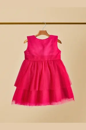 Cherry Crumble Net Layered Fit & Flare Dress