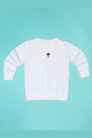 HOOP Girls Cotton Pullover Sweatshirt