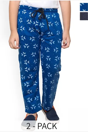 IndiWeaves Boys Pack Of 2 Abstract Printed Fleece Track Pants