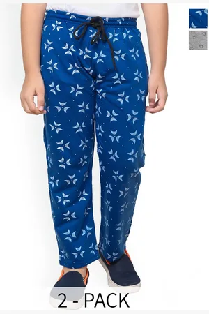 IndiWeaves Boys Pack Of 2 Printed Fleece Track Pants