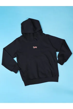 HOOP Boys Embroidered Hooded Cotton Sweatshirt