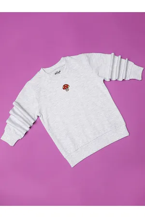 HOOP Girls Round Neck Cotton Pullover Sweatshirt