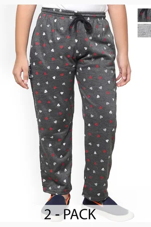IndiWeaves Boys Pack Of 2 Printed Fleece Track Pants