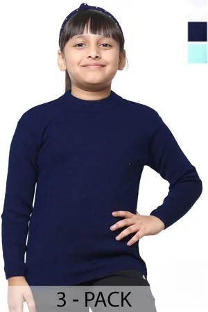 IndiWeaves Girls Pack Of 3 Woollen Pullover