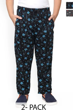 IndiWeaves Boys Pack Of 2 Printed Fleece Track Pants