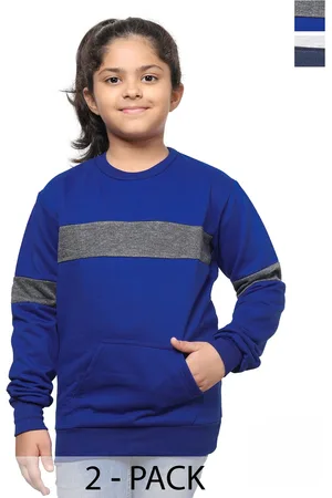 IndiWeaves Girls Pack Of 2 Pullover Sweatshirts