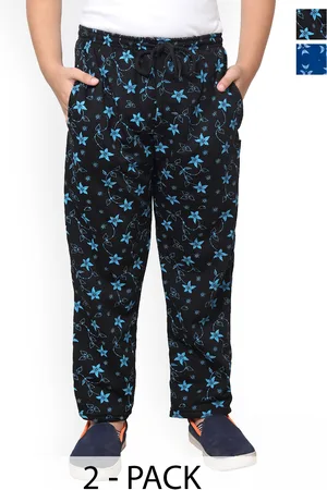 IndiWeaves Boys Pack Of 2 Printed Fleece Track Pants