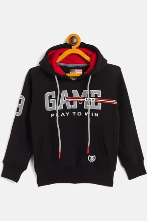 Duke Boys Black Typography Printed Hooded Fleece Pullover