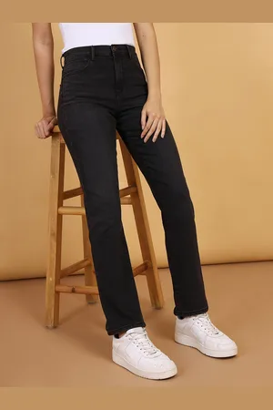 Wrangler Women Straight Fit High Rise Clean Look Stretchable Jeans