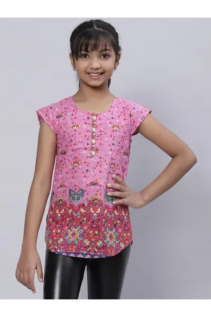 Biba Girls Ethnic Motifs Printed Pure Cotton Kurti