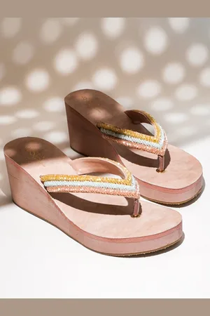 THE WHITE POLE Embellished Party Wedges