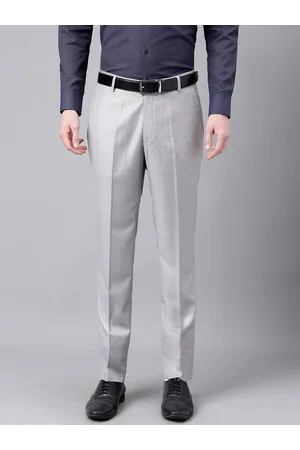 Richlook Men Checked Mid-Rise Slim Fit Formal Trousers