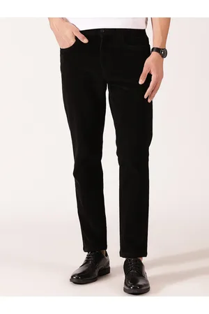 Men's Navy Cord Trousers | Double TWO