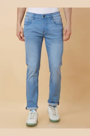 Being Human Men Slim Straight Fit Mid Rise Light Fade Stretchable Jeans