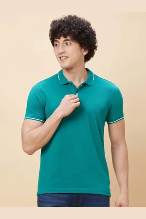 Being Human Pure Cotton Solid Polo Collar Casual T-shirt