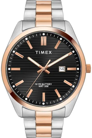 Timex Men Brass Dial & Stainless Steel Bracelet Style Straps Analogue Watch TWTG10410