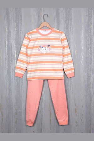 Steele Girls Striped Pure-Cotton Tracksuit