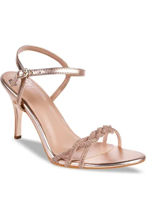 THE WHITE POLE Embellished Party Stiletto Heels With Buckle Detail